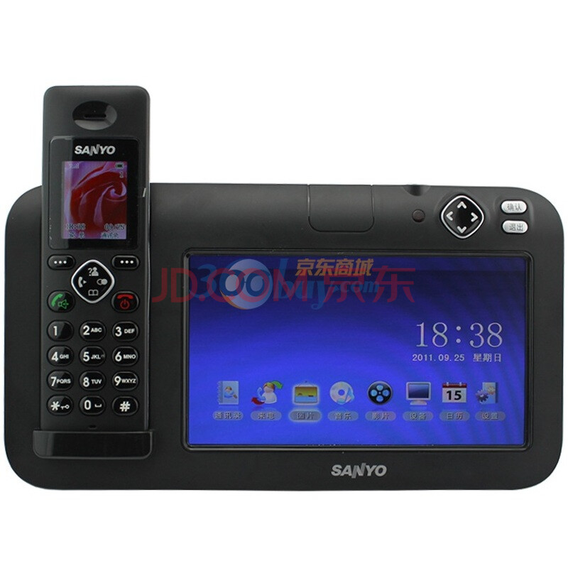 三洋（SANYO）2.4G数字电话多媒体系列系列DA690黑