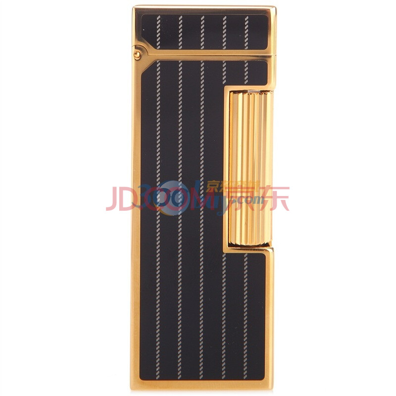 【登喜路镀金充气打火机RL2491】dunhill 登喜路男士黑色金边镀金充气打火机RL2491 HZ图片