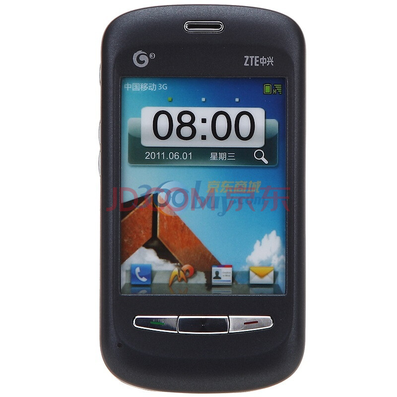 ZTE 中兴 U506 3G手机（黑色 移动）