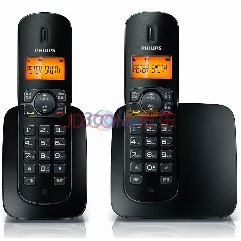 飞利浦（PHILIPS)DCTG1802B/93 2.4G数字无绳来电显示电话机 黑色