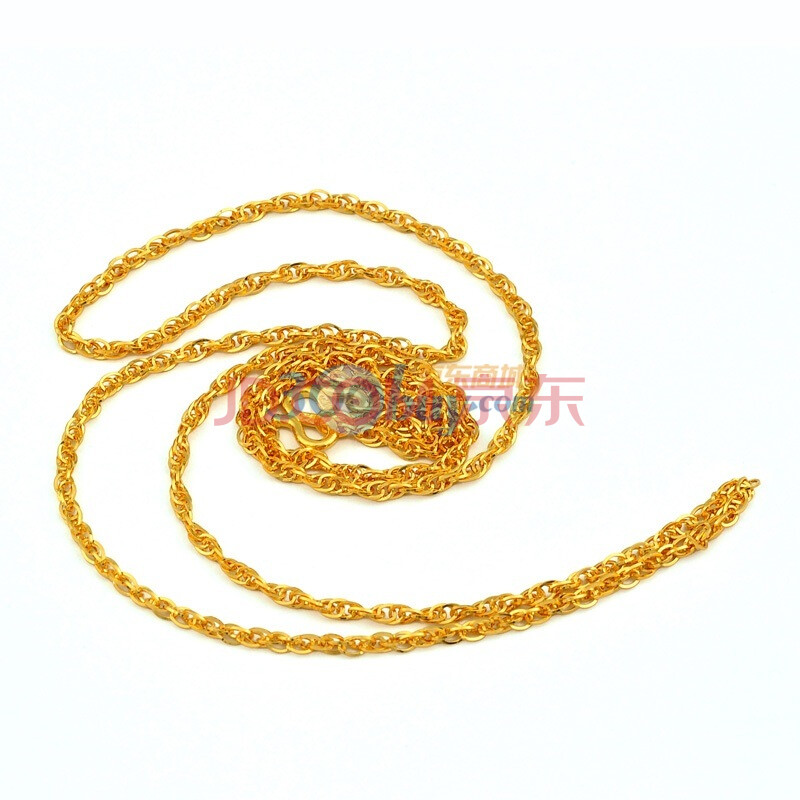 萃华金店千足金黄金项链-仿丝链