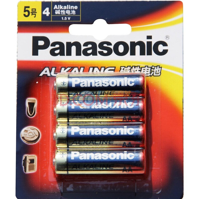 松下（Panasonic） LR6BCH/4B 高性能碱性电池5号4粒卡装