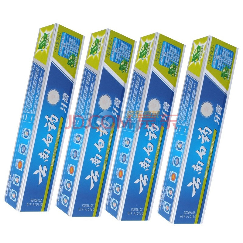 云南白药牙膏清爽薄荷型65g四支装