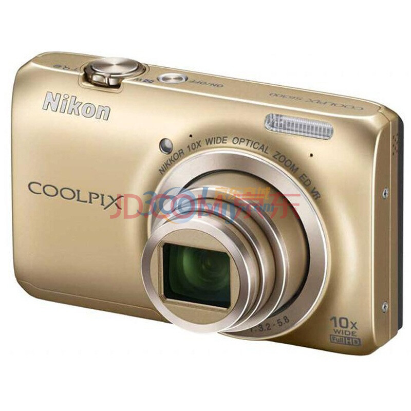 NIKON 尼康 Coolpix  S6300 数码相机 (金色 3D）