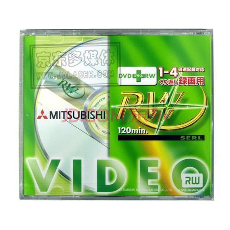 三菱（Mitsubishi）DVD+RW 4速 4.7G 影像用 台产 盒装1片 可擦写 刻录盘