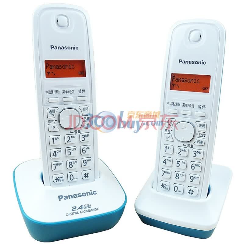 松下(Panasonic) KX-TG12CN-2 2.4G 数字无绳电话机（湖水蓝）