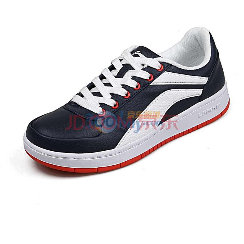 LINING 李宁 板鞋 男女同款 ALCF361 ALCF362 深海蓝+白+勇士桔 41图片