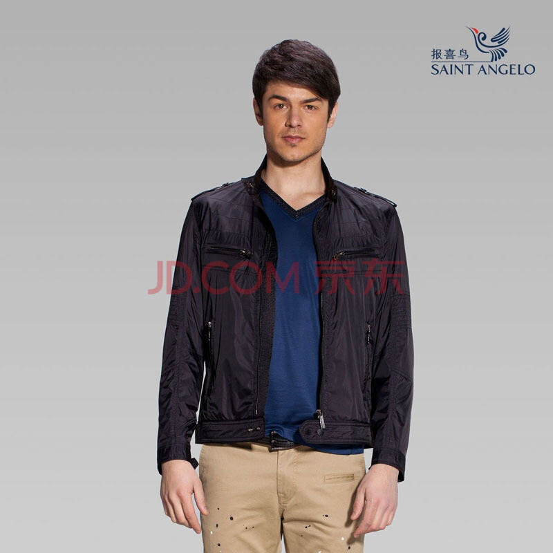 报喜鸟男装 时尚休闲外套 2012新款立领男茄克