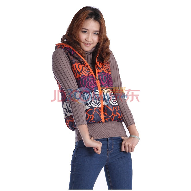 HZ新春<em>新款</em>爆款<em>女士</em>无袖<em>连帽</em>拉链棉袄<em>马夹</em>背