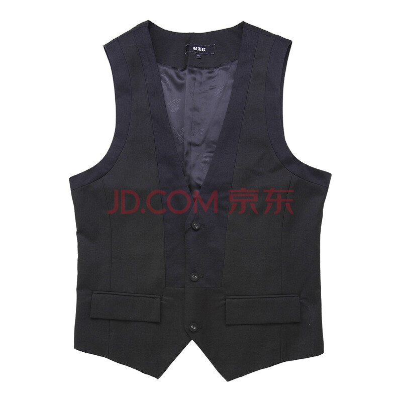 GXG <em>马甲男士</em>斯文相拼<em>修身马甲</em>#02109202 黑