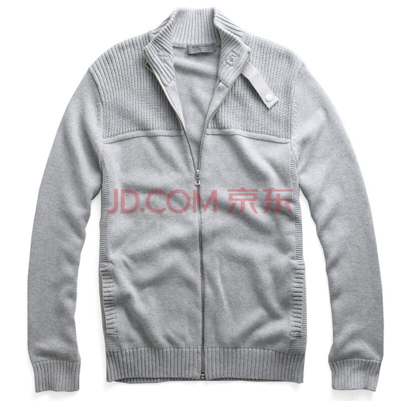 Giordano/佐丹奴男装<em>时尚</em>领扣<em>毛线衣外套</em>0105
