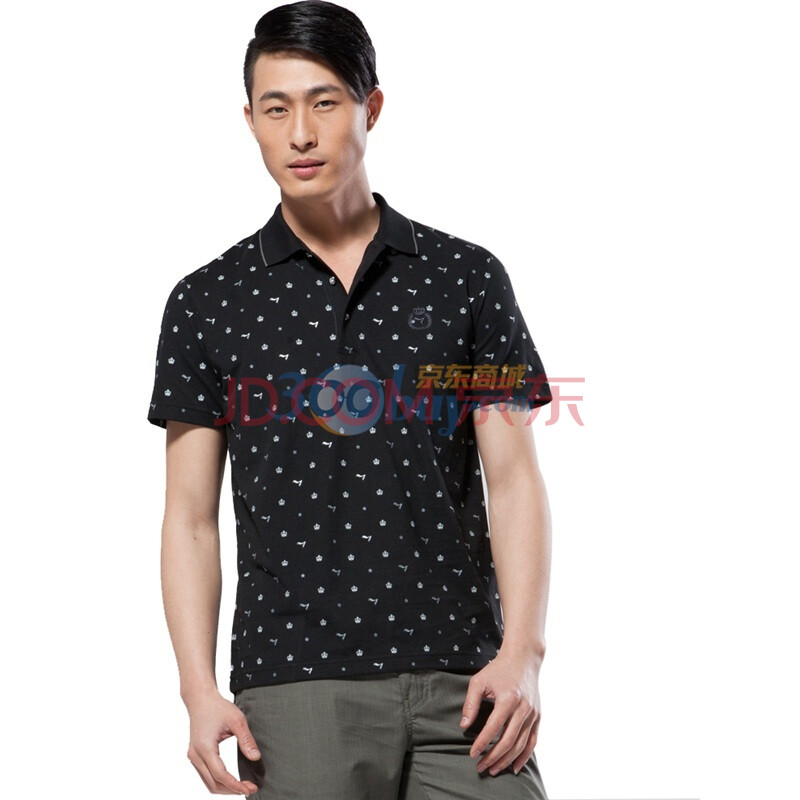 柒牌 seven男装2012春夏季印花短袖t恤e99t51