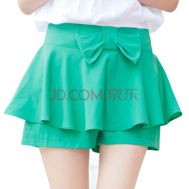 装新款韩版时尚甜美荷叶边<em>裤裙 裙裤 短裤</em>110