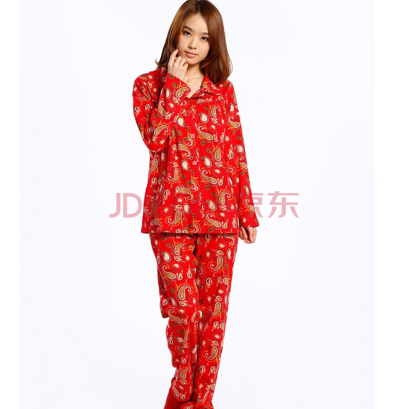 <em>康妮雅</em>家居服<em>女士睡衣</em>女装反领长袖套装0206