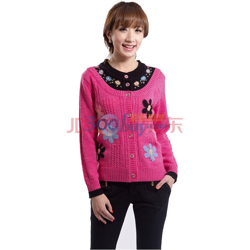 HZ 秋装新款休闲个性时尚<em>女士</em>手绣花鸳鸯套毛