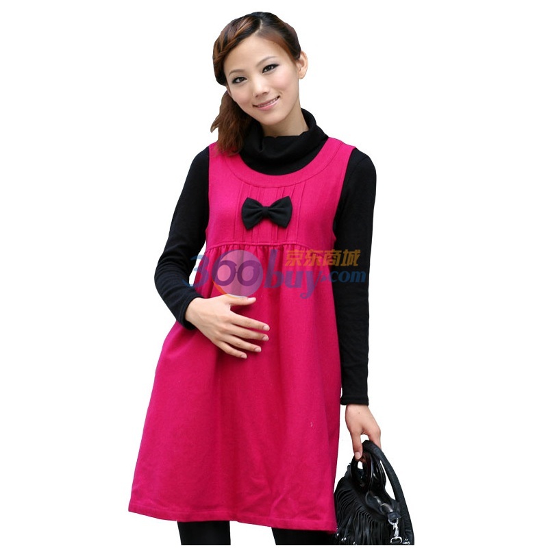 <em>孕妇</em>装韩版<em>孕妇</em>裙秋<em>冬装</em>新款蝴蝶结时尚连衣背