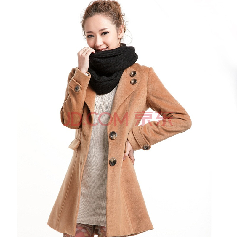言若 2011秋冬装新款女装韩版呢子<em>外套</em>仿羊绒