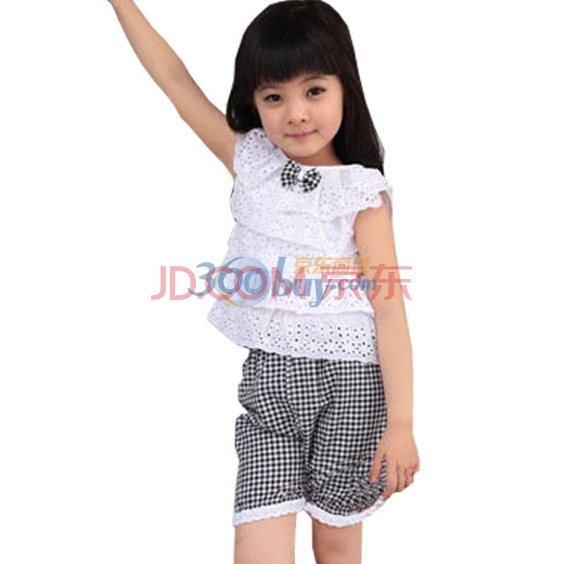光芒童装 女童 夏季<em>套装</em>上衣+<em>短裤</em> <em>黑色</em> 80<em>图片</em>