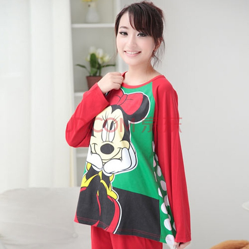 春<em>秋季</em>米奇图案可爱女士<em>睡衣</em>套装 HJM2037 如