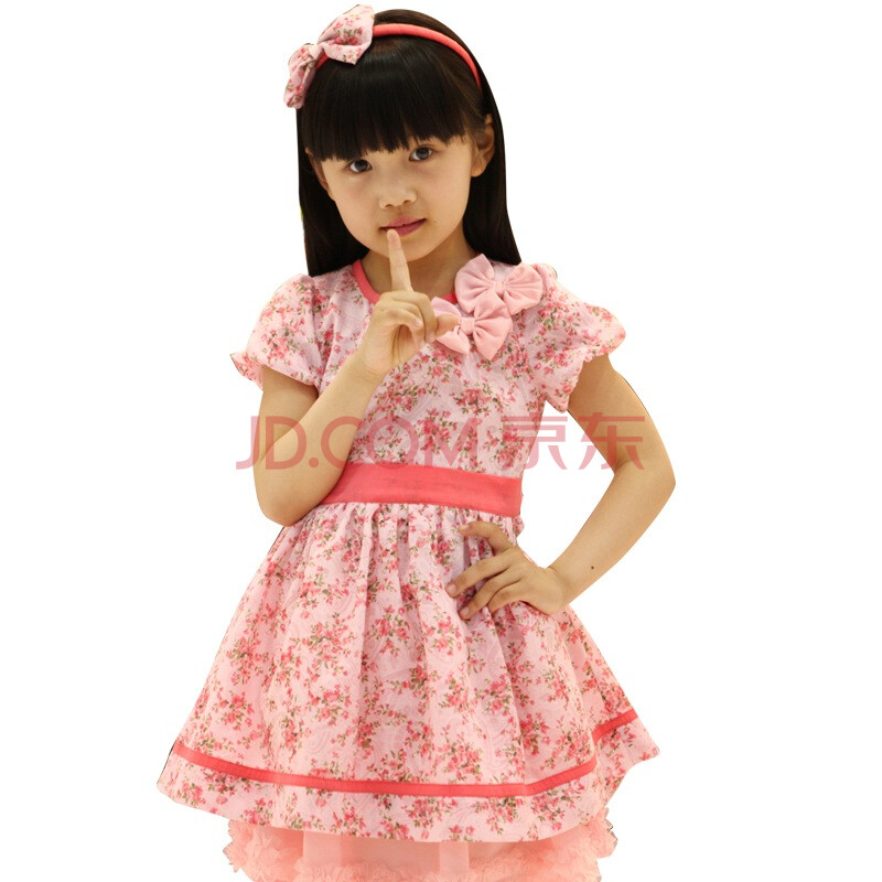 笛莎童装 DEESHA 韩版公主 夏季女童装粉碎花