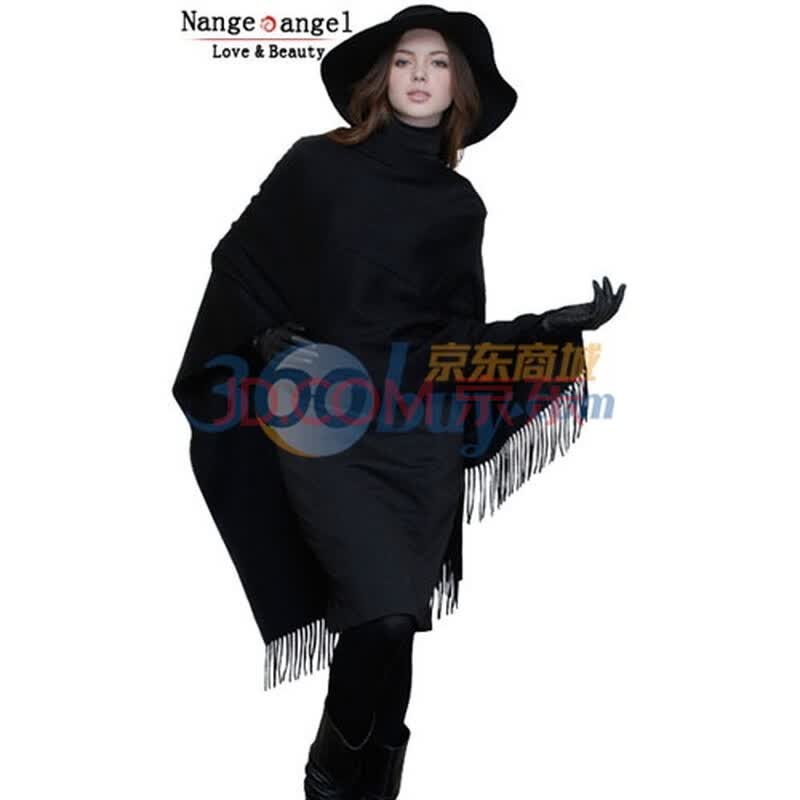 eangel斯威尔温暖密码纯羊绒长披肩<em>女款围巾</em>(
