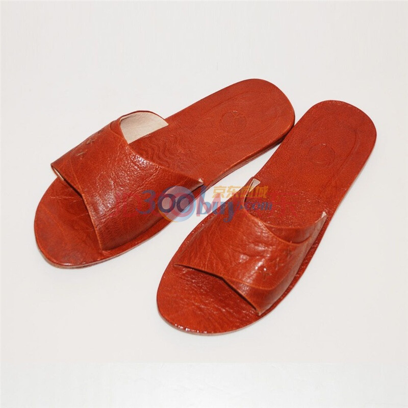 奥林百逸雅头层水牛皮拖鞋真皮家居拖鞋沙滩鞋