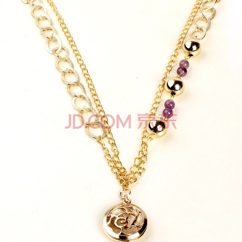 凝萃坊 天然紫水晶韩版<em>毛衣链图片</em>