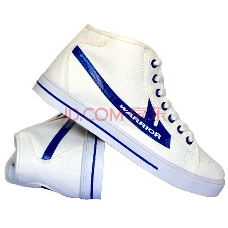 回力鞋warrior 男式高帮休闲帆布鞋 3633 白兰