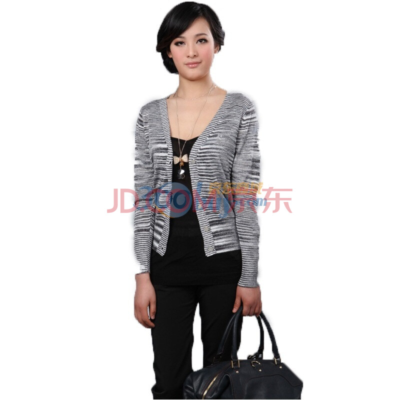 皮尔卡丹 Pierre Cardin <em>女式针织</em>衫外搭长袖V