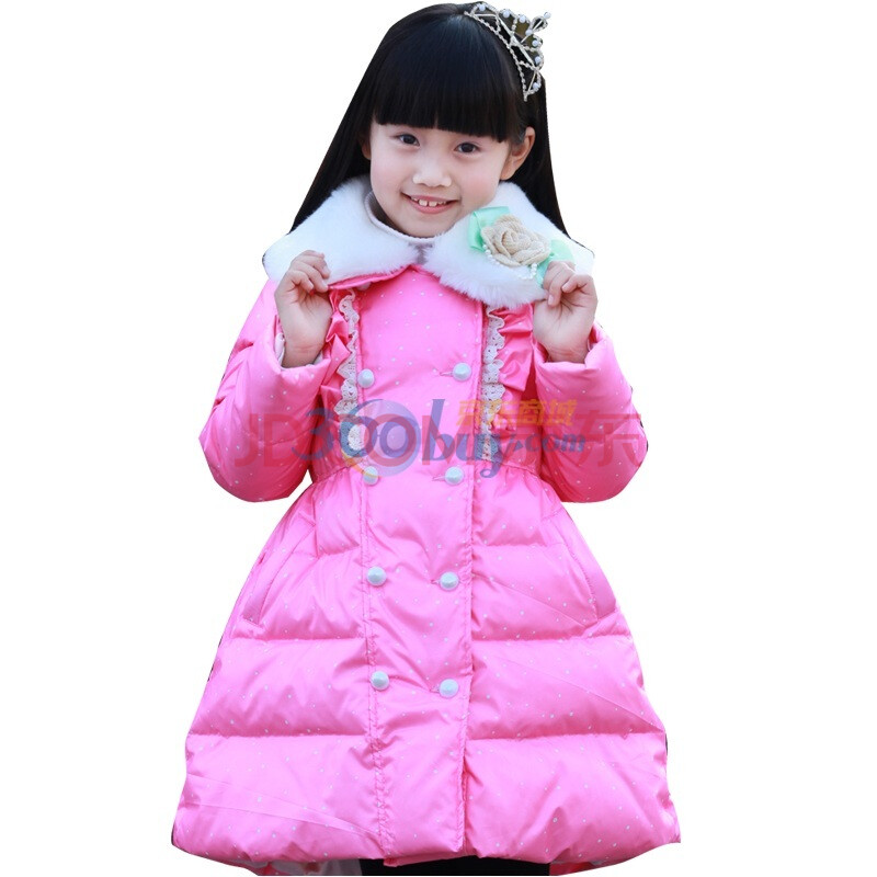 deesha笛莎女童装冬双色长款羽绒服1119331