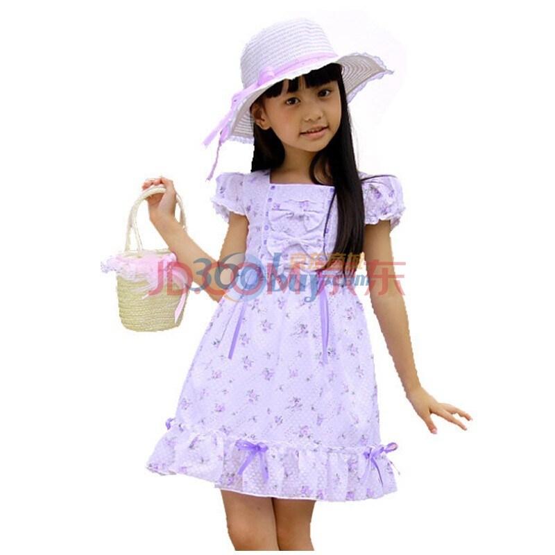 小风车<em>童装</em> 夏装韩版玫瑰花<em>女童装连衣裙</em>子04