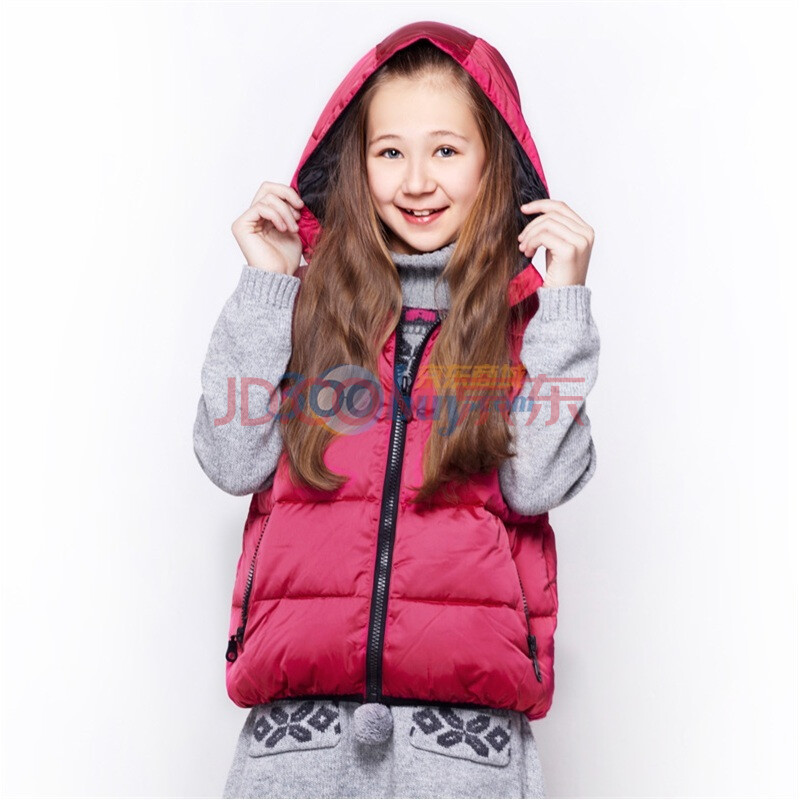 yooknet 童装<em>羽绒</em>服 亮面<em>连帽羽绒马甲</em> 男童女
