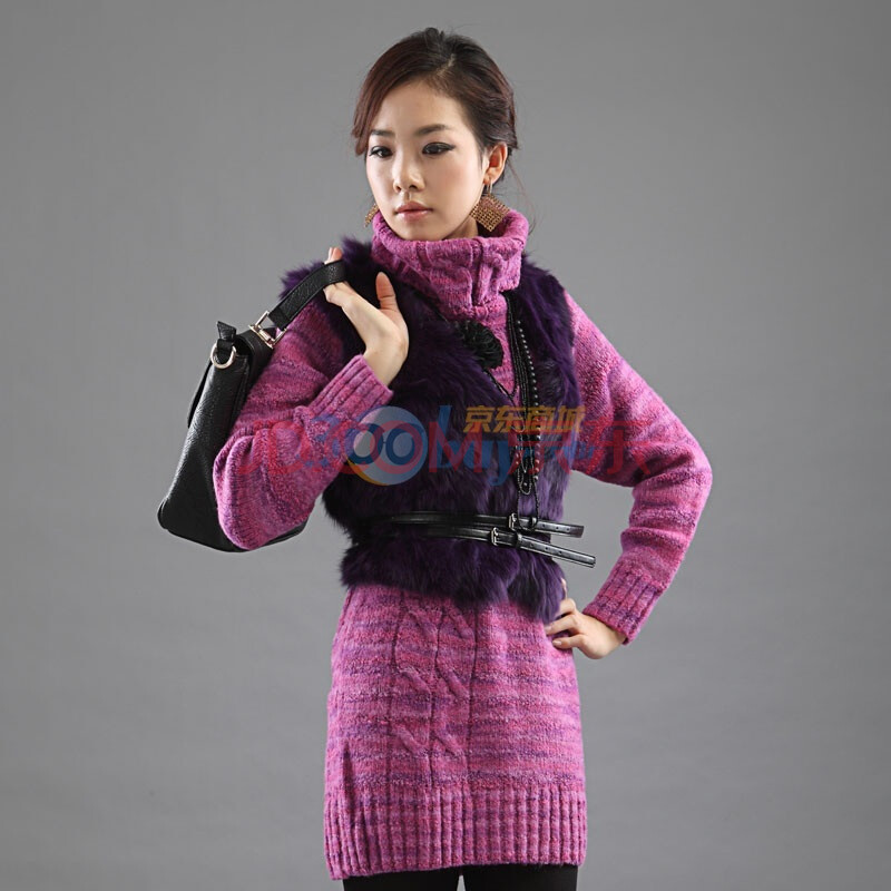 pastime2011秋冬新款 羊毛混纺加厚<em>高领</em>女式长