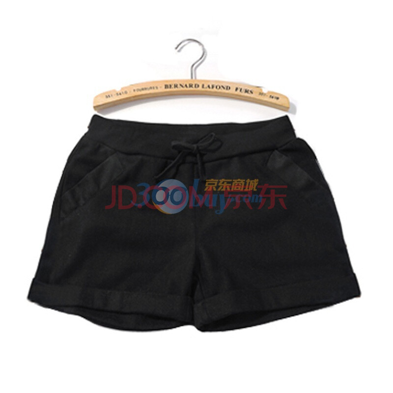 韩都衣舍 韩国秋<em>冬季</em>新品<em>时尚</em>抽绳毛呢女<em>短裤</em>