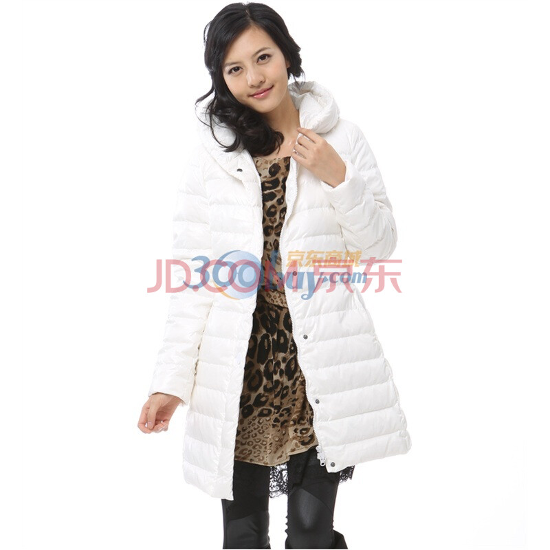 新品 <em>雅鹿</em> 女连帽时尚女中款<em>羽绒服</em> YM10360 
