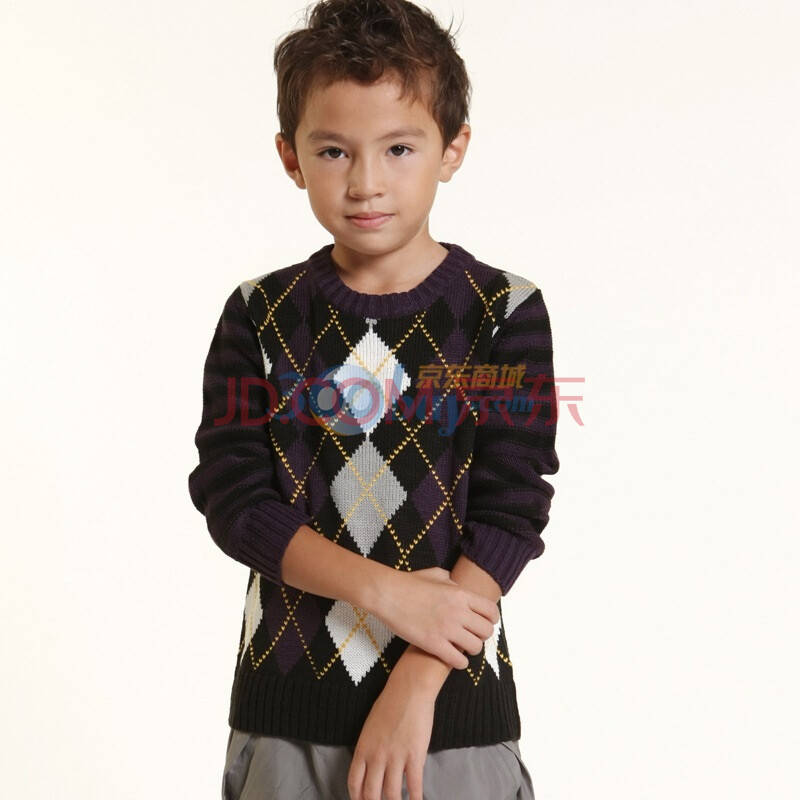 咖啡豆2011新款<em>男童毛衣</em> CGME095101 紫色