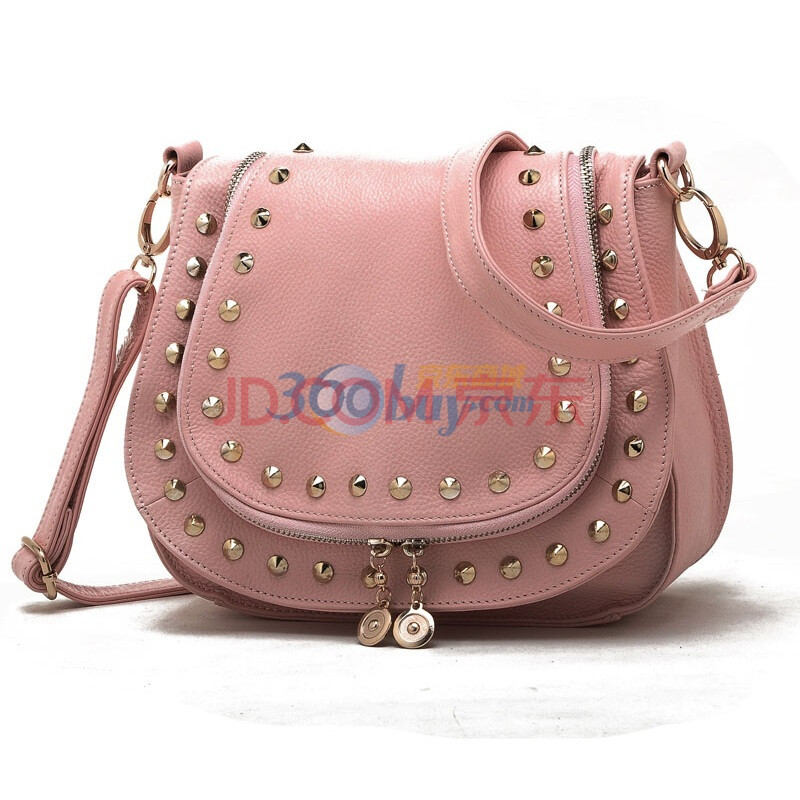 伊之恋Ezlian<em>简约大方</em>个性铆钉单肩斜挎全牛皮