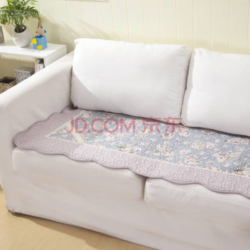 【为她他】 梦居 布艺沙发垫-蓝玫瑰 42413414