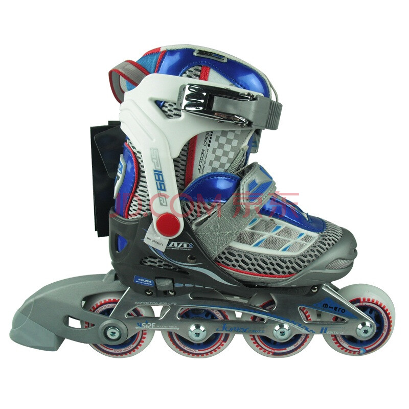 米高micro儿童可调节轮滑鞋溜冰鞋SP189JR 蓝色 L图片