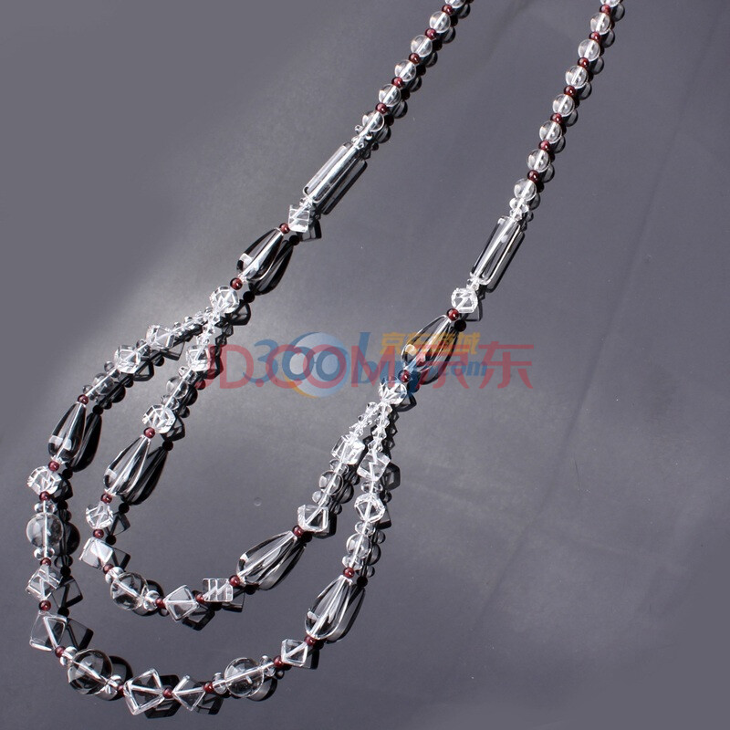 凝萃坊 天然白水晶+石榴石<em>毛衣链图片</em>