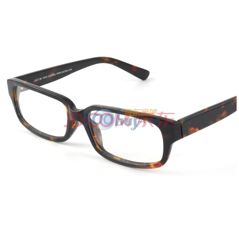 JUSTBO黑框镜架可配近视镜 褐色图片