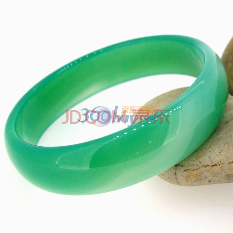 传神 天然玛瑙(玉髓)绿手镯 权威鉴定证书图片