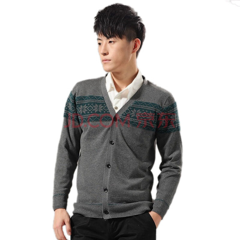 维多克果VITOCOGO时尚潮流条纹<em>开衫</em>休闲商