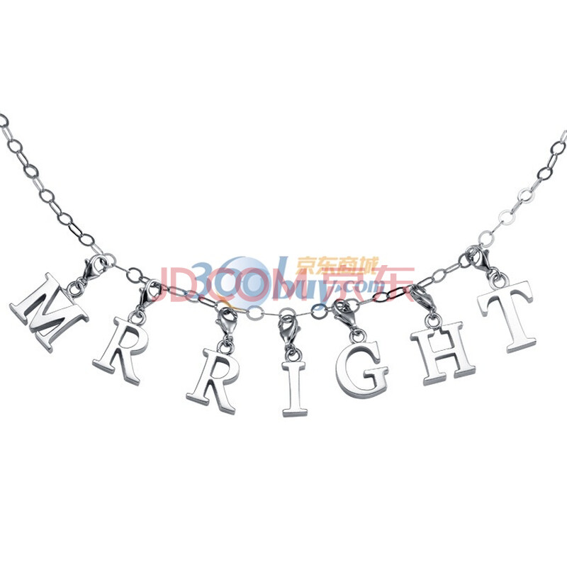 爱那妮ANELEH DIY组合饰品-mrright 925纯银时尚项链 电镀字母吊坠 光棍节组合项链 光棍节礼物图片