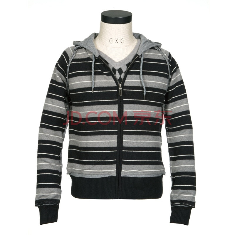 GXG <em>男士</em>时尚百搭<em>条纹</em>连帽<em>毛衣</em>#84110028 L