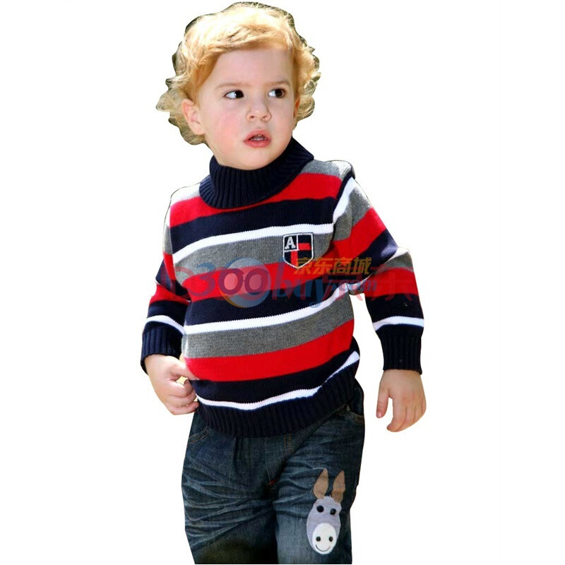 安宝儿A5072<em>宝宝</em>纯棉<em>高领毛衣婴儿</em>服饰 深蓝