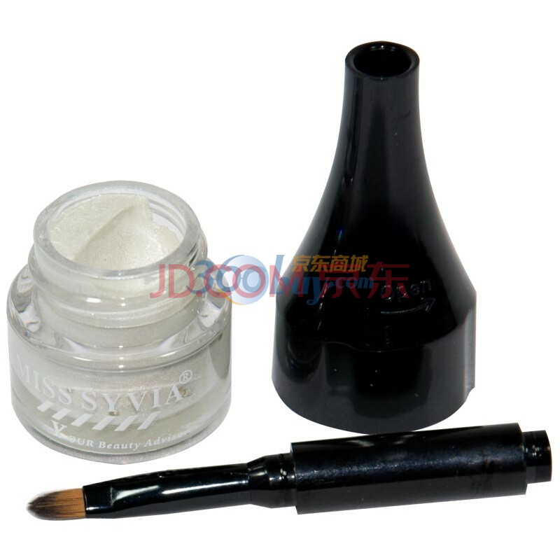 Misssyvia唯美施维亚20175时空炫彩眼影眼线胶 银白色3.5g图片