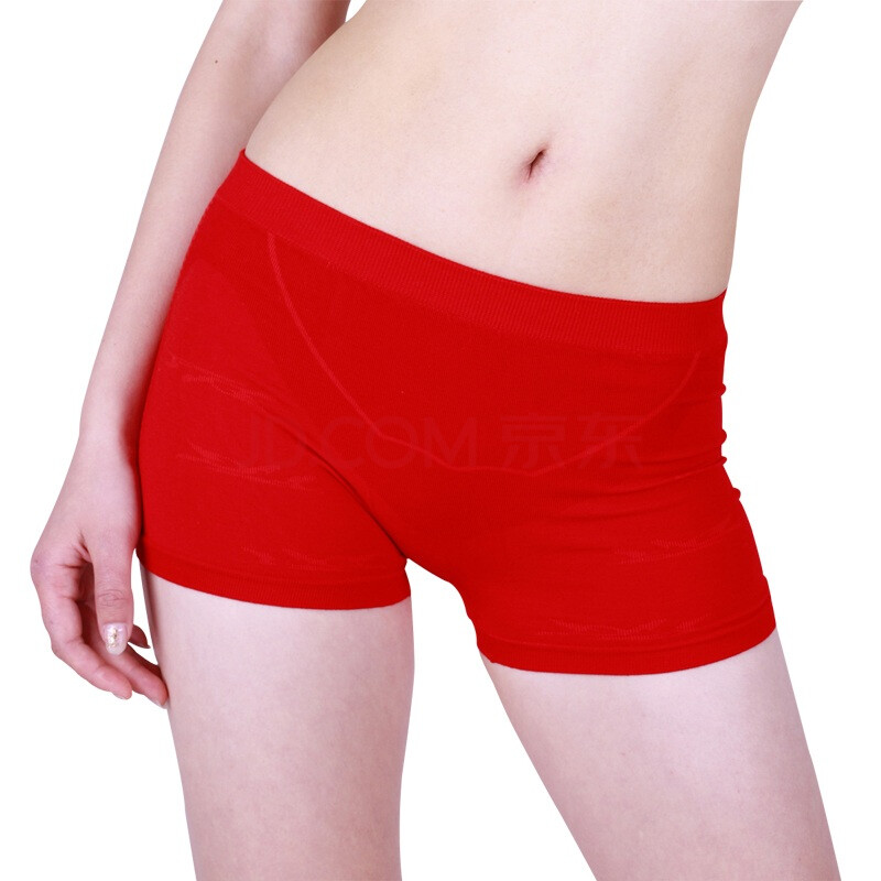 北极绒高弹力无缝提臀女士安全运动<em>平角内裤</em>B