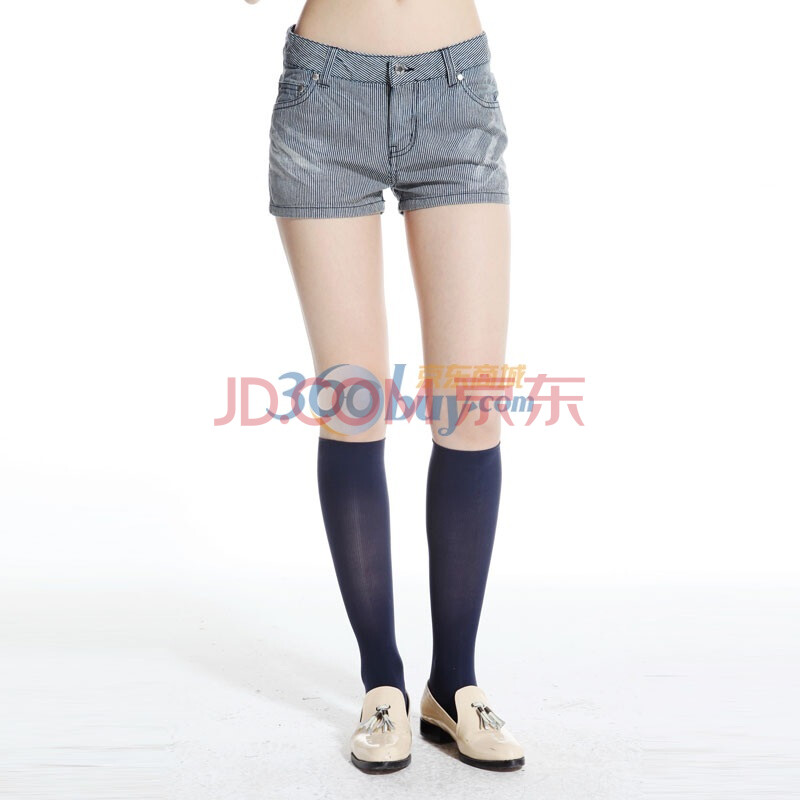 唐狮Tonlion女条纹<em>休闲短裤</em>111222091010 蓝