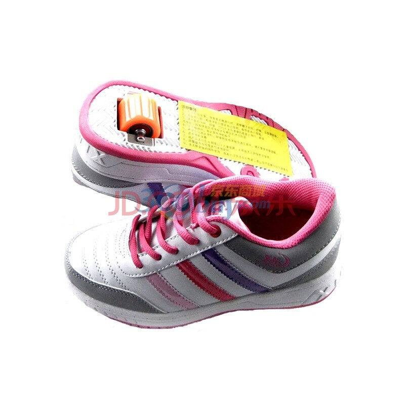 最新款鑫奥林暴走鞋\/飞行鞋\/轮滑鞋606白粉色